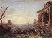 Claude Lorrain, A Seaport at Sunrise